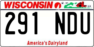 WI license plate 291NDU