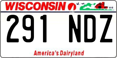 WI license plate 291NDZ