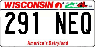 WI license plate 291NEQ