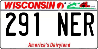 WI license plate 291NER