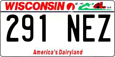 WI license plate 291NEZ