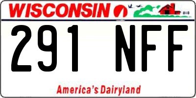 WI license plate 291NFF