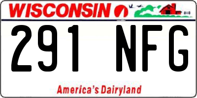 WI license plate 291NFG