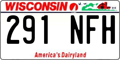 WI license plate 291NFH