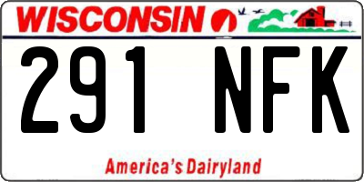 WI license plate 291NFK