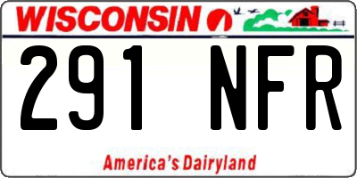 WI license plate 291NFR