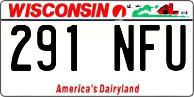 WI license plate 291NFU