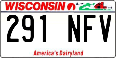 WI license plate 291NFV