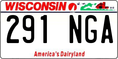 WI license plate 291NGA