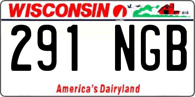 WI license plate 291NGB