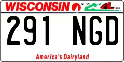 WI license plate 291NGD
