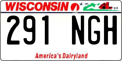 WI license plate 291NGH