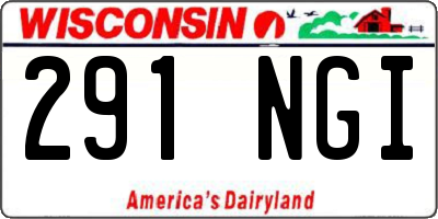 WI license plate 291NGI