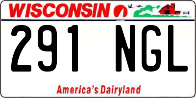 WI license plate 291NGL