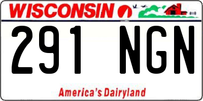 WI license plate 291NGN