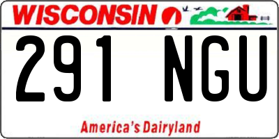 WI license plate 291NGU