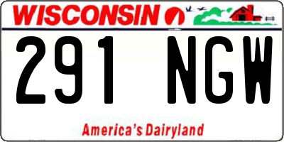 WI license plate 291NGW