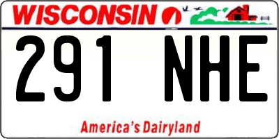WI license plate 291NHE
