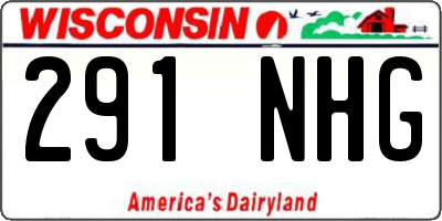 WI license plate 291NHG