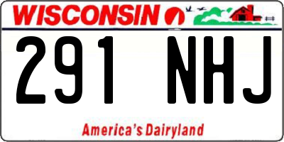 WI license plate 291NHJ