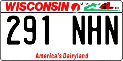 WI license plate 291NHN