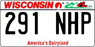 WI license plate 291NHP