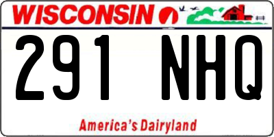 WI license plate 291NHQ