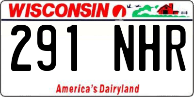 WI license plate 291NHR