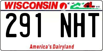 WI license plate 291NHT