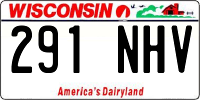 WI license plate 291NHV