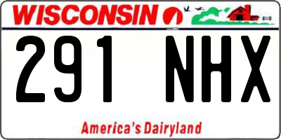 WI license plate 291NHX