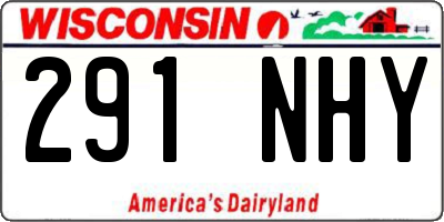 WI license plate 291NHY