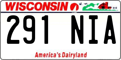 WI license plate 291NIA