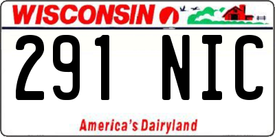 WI license plate 291NIC