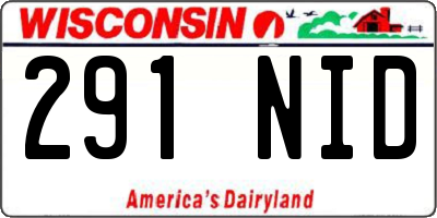 WI license plate 291NID
