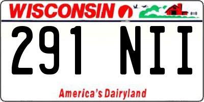 WI license plate 291NII