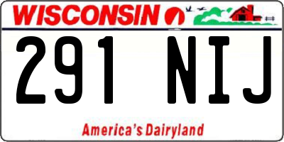 WI license plate 291NIJ