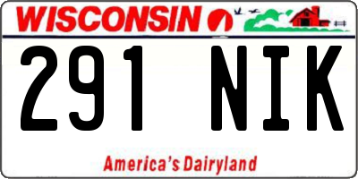 WI license plate 291NIK