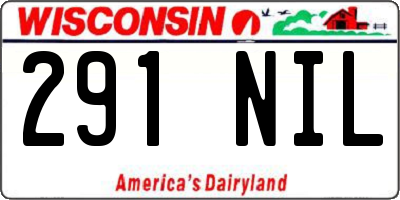 WI license plate 291NIL