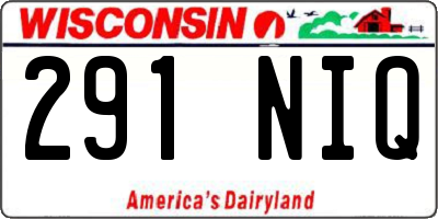 WI license plate 291NIQ