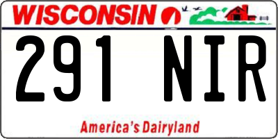 WI license plate 291NIR