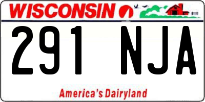 WI license plate 291NJA