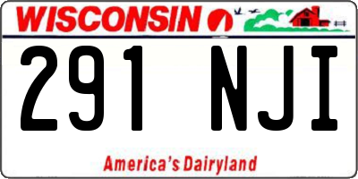 WI license plate 291NJI