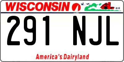 WI license plate 291NJL