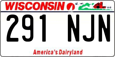 WI license plate 291NJN