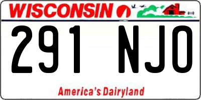 WI license plate 291NJO