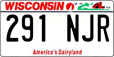 WI license plate 291NJR