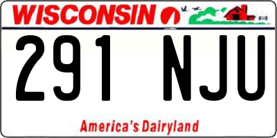 WI license plate 291NJU