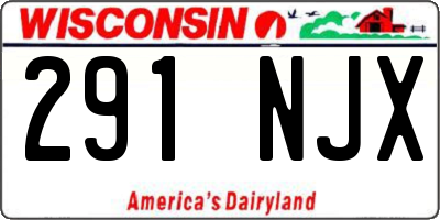 WI license plate 291NJX