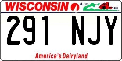 WI license plate 291NJY